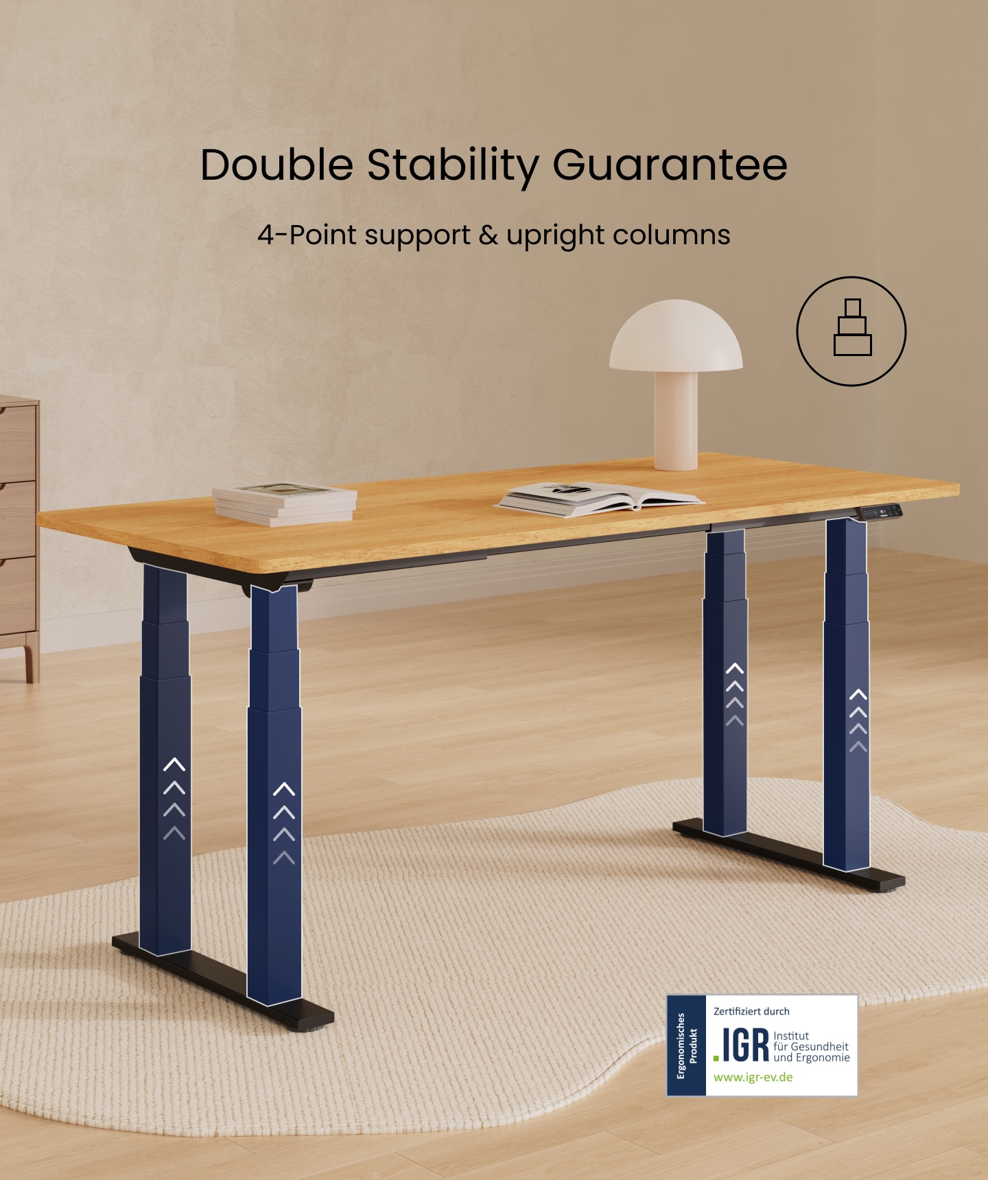4-Leg Standing Desk E7 Plus | FlexiSpot